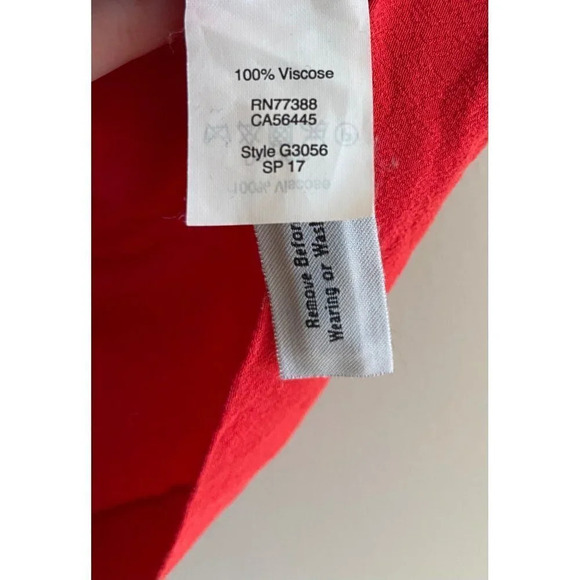 Madewell Small Red Tie/Lace Up Casual Mini Dress - Picture 7 of 10